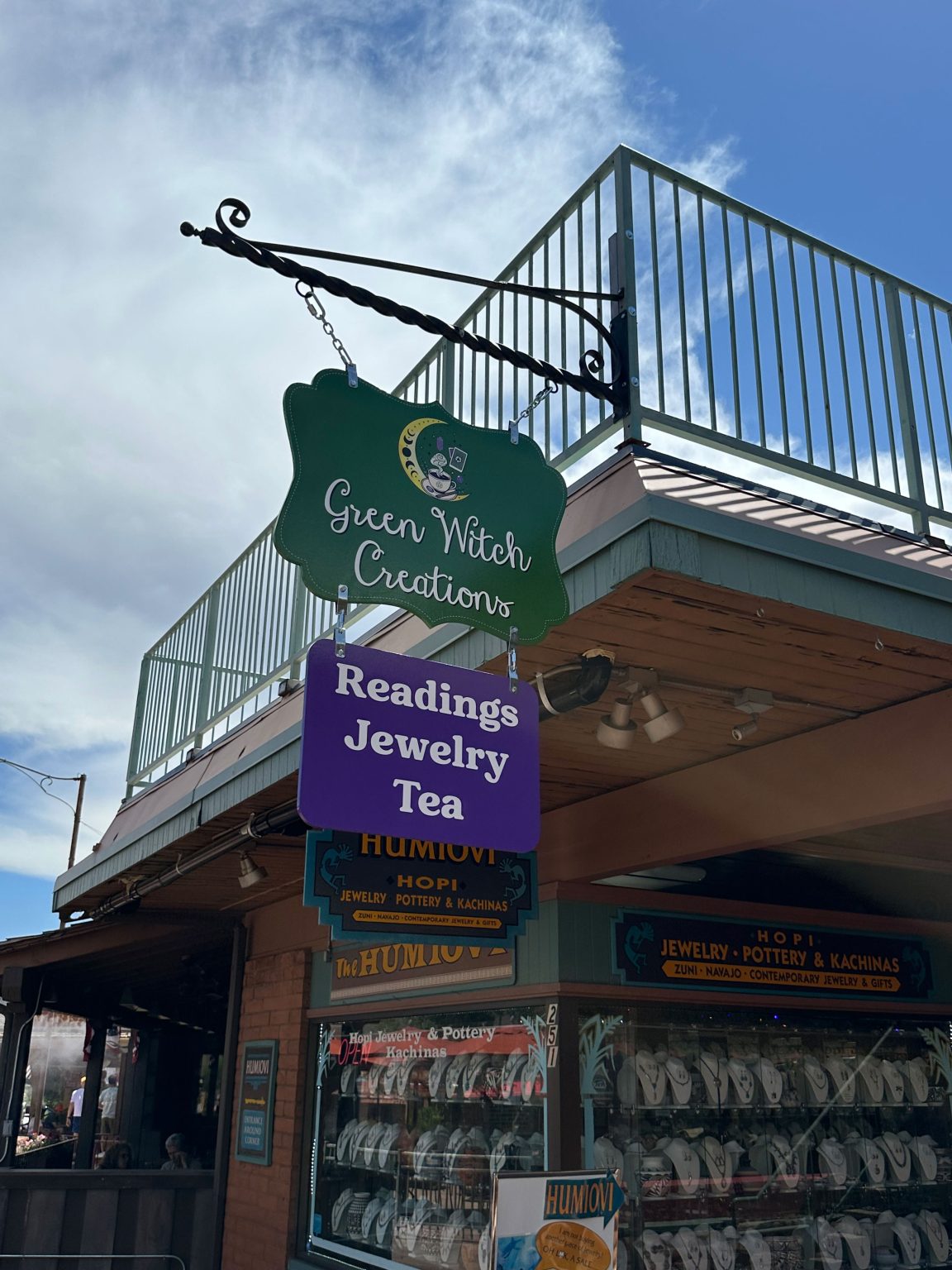 Sedona-Sign-Company-Sedona-Green-Witch-Creations-Hanging-Sign-1